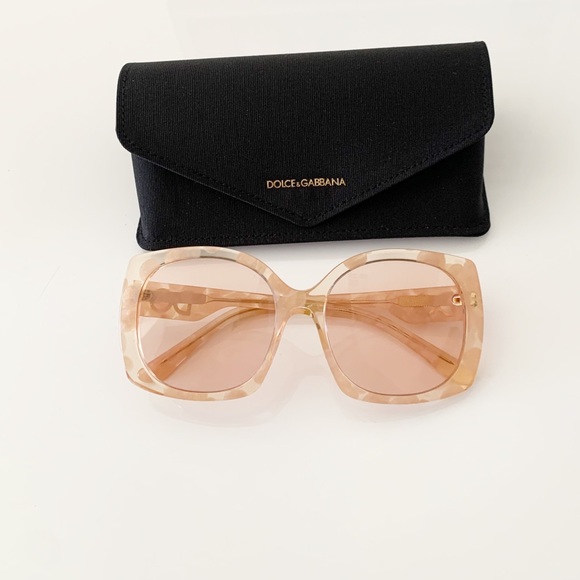 Dolce & Gabbana Blush Sunglasses with Gold Logo main image 6